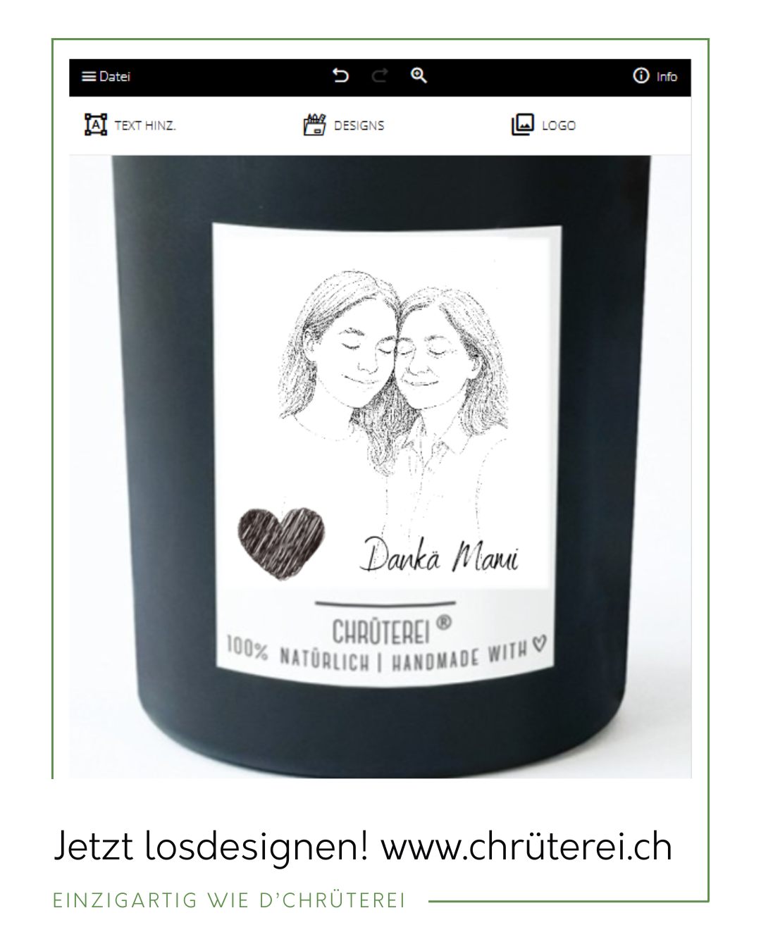 💡 Wofür eignet sich ein selbst gestaltetes Kerzen-Design?
✨ Für besondere Anlässe:
- Hochzeiten (Namen & Datum verewigen)
- Geburtstage (ein Spruch, der zum Lächeln bringt)
- Dankeschöns für Familie, Mitarbeiter oder Freunde
✨ Für dich selbst:
- Dein Lieblingszitat für Motivation
- Ein Symbol, das dich begleitet
- Einfach als Wohlfühlmoment für zuhause
👉 Mit nur wenigen Klicks wird aus deiner Idee eine Kerze, die genau zu dir passt.