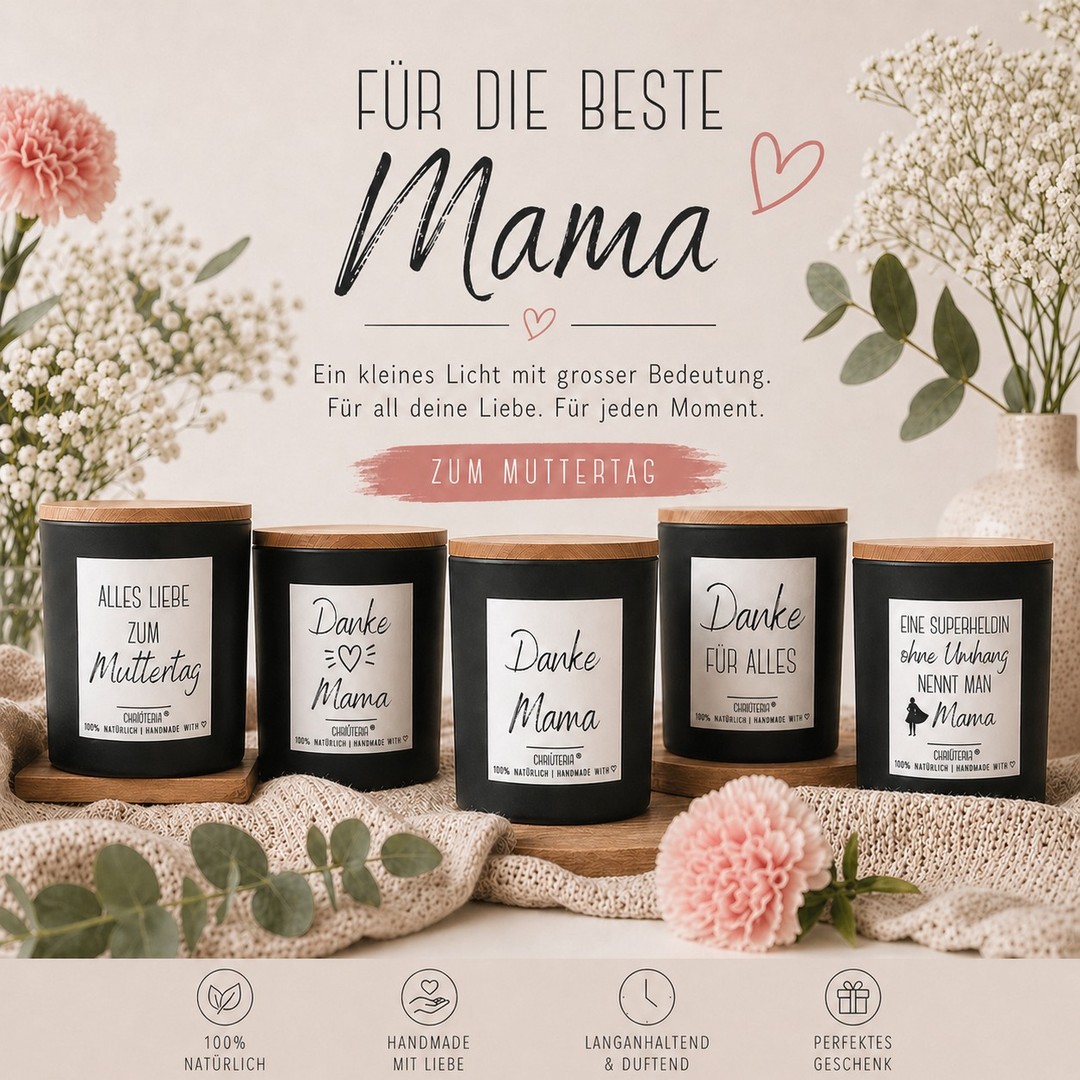 Muttertag kommt schneller als du denkst....

Wir vereinfachen dir die Suche:

- Direkter Versand an deine Mama
- fertig verpackt mit unseren Geschenkboxen
- Gestalte nach Wunsch deine eigene Etikette in unserem Konfigurator

Bestelle bis zum 06.05.2026 für eine pünktliche Lieferung vor Muttertag.

#Muttertag #Geschenk #einfach #unkompliziert #direktversand #geschenkbox #wertschätzung #überraschung #mama #chrüterei #natürlicheprodukte